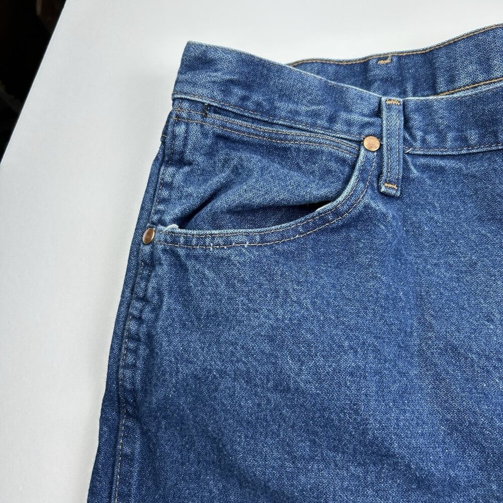 Vintage Wrangler 38X30 100% Cotton Straight Leg Jeans 1013MWZPW Cowboy Cut - Picture 10 of 14